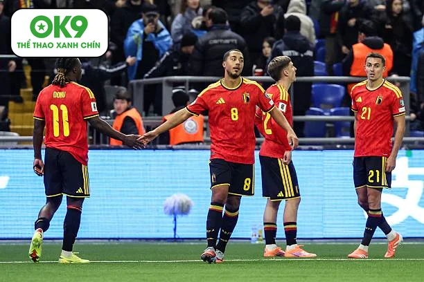 Doku bùng nổ cuối hiệp một, góp phần quan trọng vào chiến thắng hủy diệt 7-0 giúp Bỉ giành vé dự World Cup 2026.