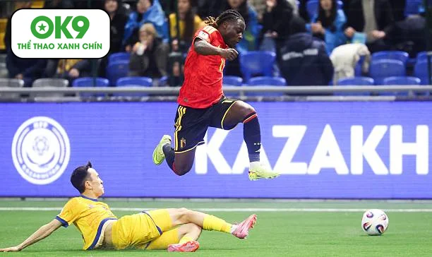 Jeremy Doku tỏa sáng với pha kiến tạo mở màn chiến thắng 7-0 của Bỉ trước Liechtenstein, vé World Cup 2026 đã chắc chắn.